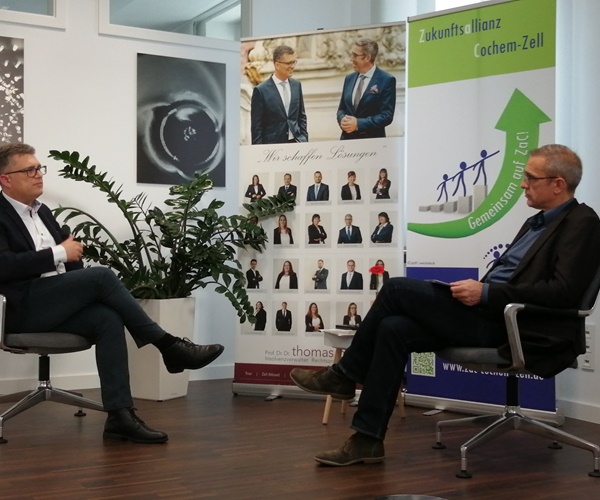 Ingo Grünewald im Interview mit Rainer Böink von der Wirtschaftförderung Cochem-Zell zum Thema Krise, Insolvenz und Sanierung